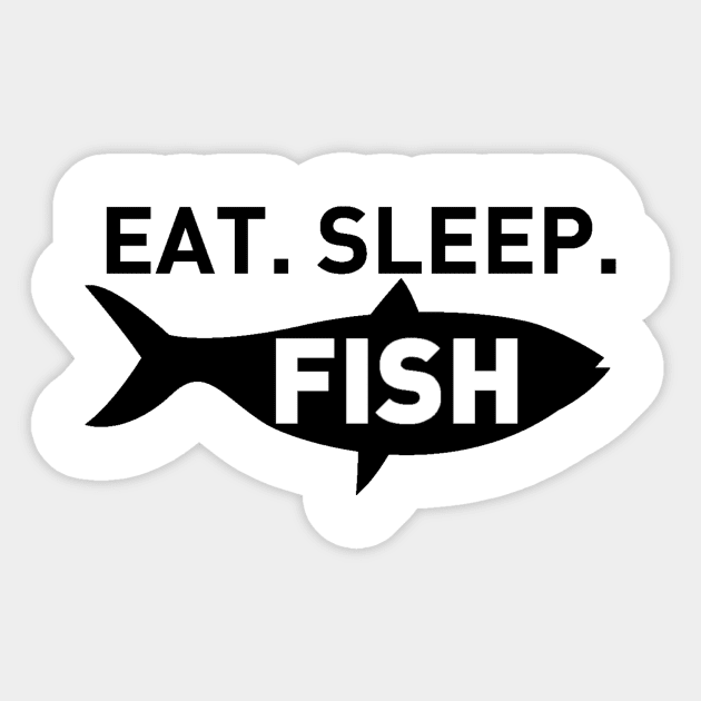 Eat Sleep Fish Sticker by mooby21